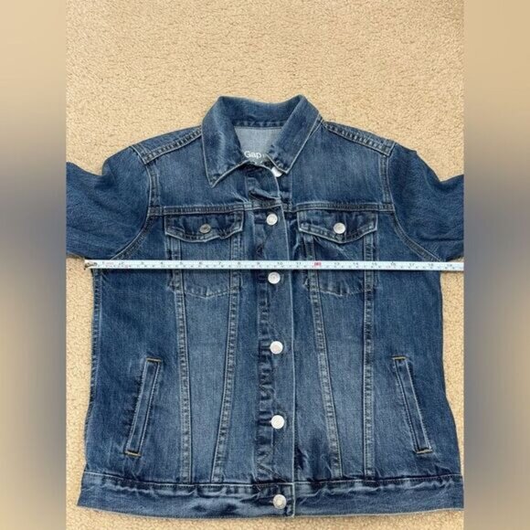 Gap Women’s Medium Wash Blue Denim Jean Jacket Sz M EUC - Picture 9 of 10